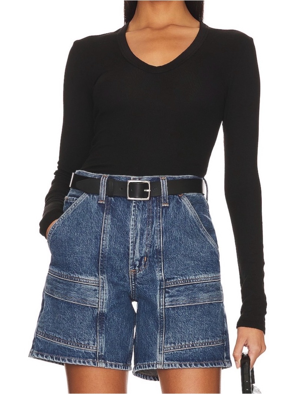 Enza Costa Rib Bold Long Sleeve U top from revolve
